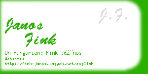 janos fink business card